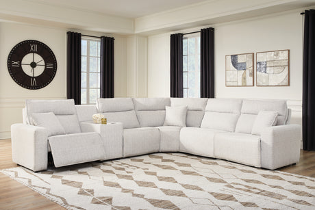 Sam's Furniture - Ashley Furniture - ModMax II Sectional - 6-Piece Reclining Sectional with Console / Stone - 65907S36