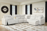 Sam's Furniture - Ashley Furniture - ModMax II Sectional - 6-Piece Power Reclining Sectional with Chaise and Console / Stone - 65907S6