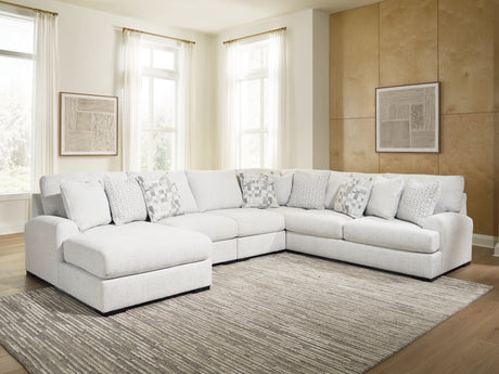 Sam's Furniture - Ashley Furniture - Misty-Lakes Sectional - 5-Piece Sectional with Chaise / Chalk - PC66906S12
