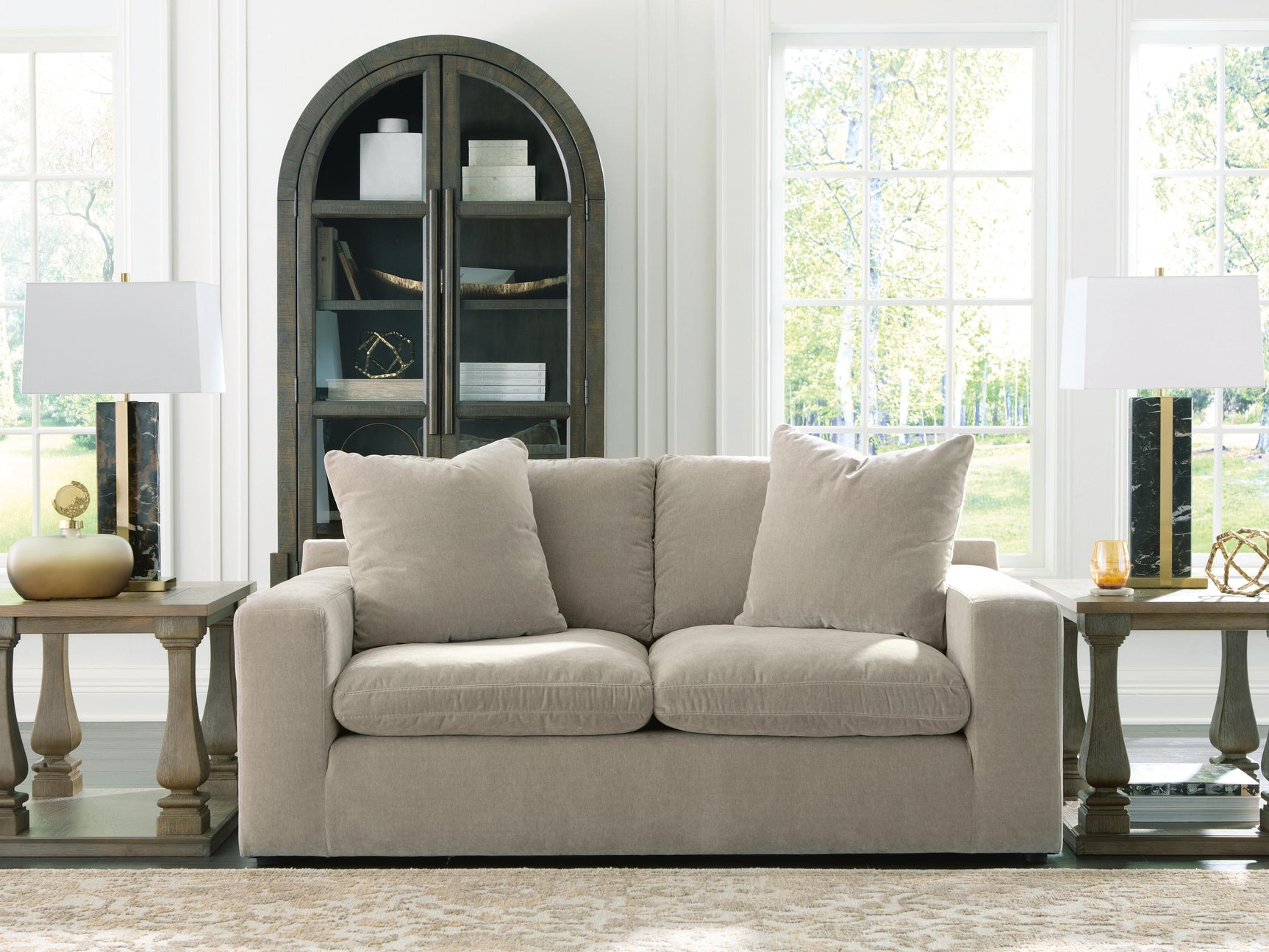 Sam's Furniture - Ashley Furniture - Maxton Heights Living Room - Loveseat / Pebble - 6780835