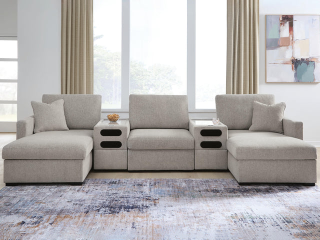 Sam's Furniture - Ashley Furniture - ModMax Luxe Sectional - RAF 5-Piece Double Chaise Sectional with Audio Consoles - 68605S43
