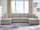 Sam's Furniture - Ashley Furniture - ModMax Luxe Sectional - RAF 4-Piece Double Chaise Sectional / Flint - 68605S16