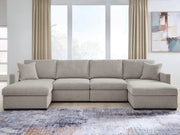 Sam's Furniture - Ashley Furniture - ModMax Luxe Sectional - RAF 4-Piece Double Chaise Sectional / Flint - 68605S16