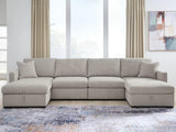 Sam's Furniture - Ashley Furniture - ModMax Luxe Sectional - RAF 4-Piece Double Storage Chaise Sectional / Flint - 68605S62