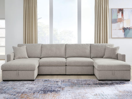 Sam's Furniture - Ashley Furniture - ModMax Luxe Sectional - RAF 4-Piece Double Storage Chaise Sectional / Flint - 68605S62
