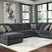 Sam's Furniture - Ashley Furniture - Tracling Sectional - RAF 3-Piece Sectional with Chaise / Slate - 72600S1