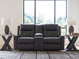 Sam's Furniture - Ashley Furniture - Mackmenville Living Room - DBL Rec Loveseat w/Console / Carbon - 7471394
