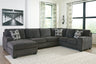 Sam's Furniture - Ashley Furniture - Ballinasloe Sectional - RAF 3-Piece Sectional with Chaise / Smoke - 80703S1