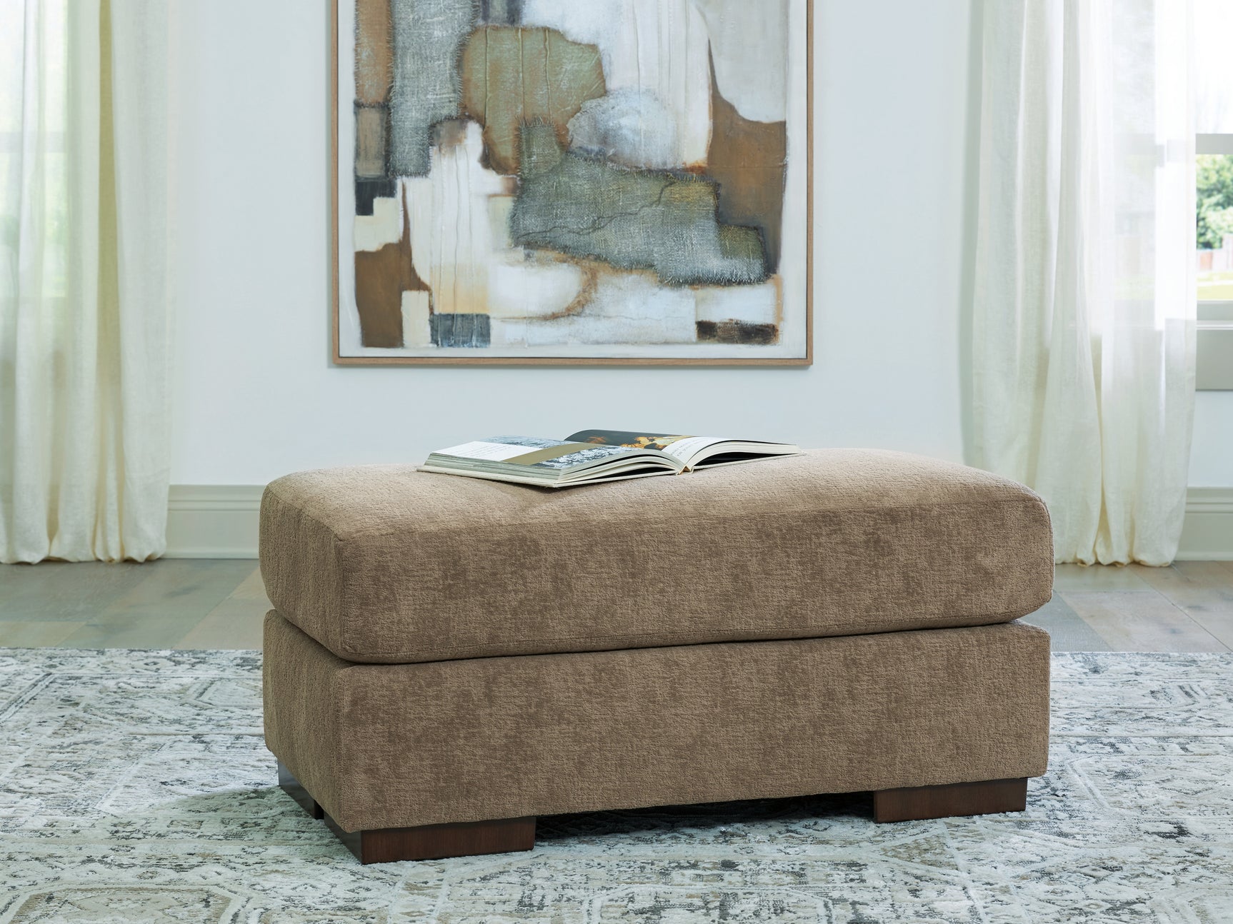 Sam's Furniture - Ashley Furniture - Jayne Park Living Room - Ottoman / Pecan - PC8150514