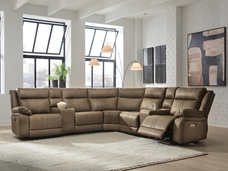 Sam's Furniture - Ashley Furniture - Max-Momentum Sectional - 7-Piece Power Reclining Sectional with Audio Consoles - PC82305S8