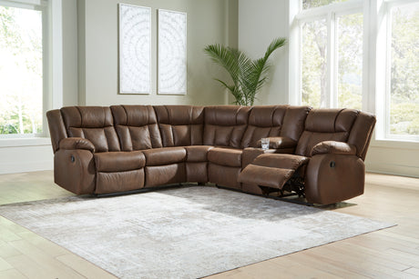 Sam's Furniture - Ashley Furniture - Trail Boys Sectional - 2-Piece Reclining Sectional / Walnut - 82703S1
