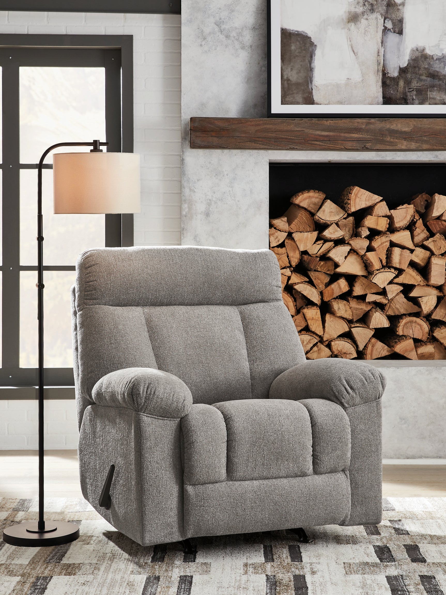 Sam's Furniture - Ashley Furniture - Hoyne Park Living Room - Rocker Recliner / Smoke - PC8281625