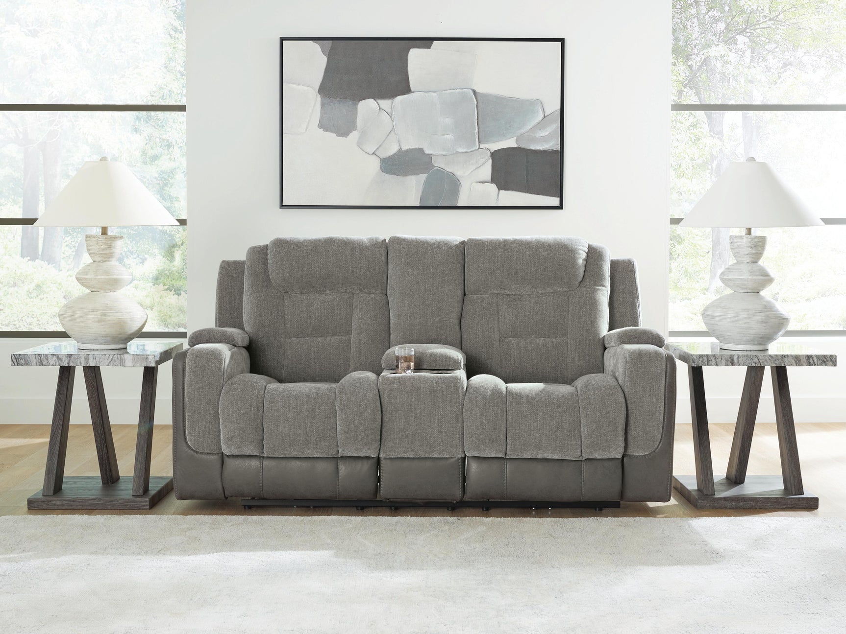 Sam's Furniture - Ashley Furniture - Mixed Motion Living Room - PWR REC Loveseat/CON/ADJ HDRST - PC8350518