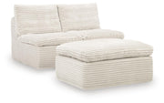 Sam's Furniture - Ashley Furniture - Fannin Sectional - 2 Armless Chairs w/Otto (3/CN) / Ivory - PC8430431