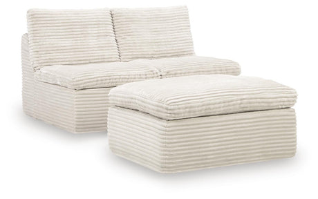 Sam's Furniture - Ashley Furniture - Fannin Sectional - 2 Armless Chairs w/Otto (3/CN) / Ivory - PC8430431