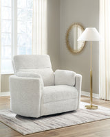 Sam's Furniture - Ashley Furniture - Gosaldo Living Room - Swivel Glider Power Recliner / Silver - PC8630395