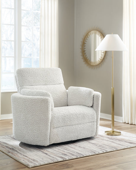 Sam's Furniture - Ashley Furniture - Gosaldo Living Room - Swivel Glider Power Recliner / Silver - PC8630395