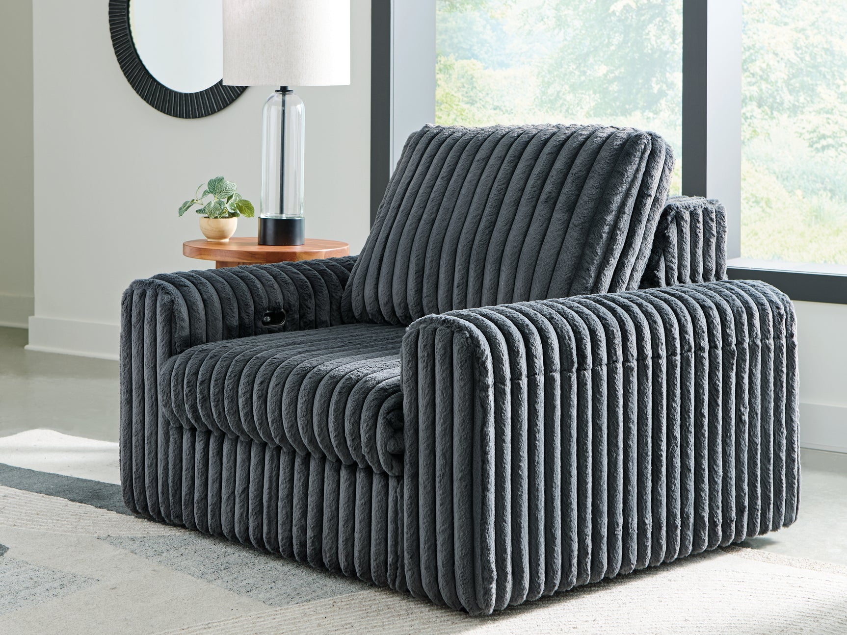 Sam's Furniture - Ashley Furniture - HamlinBay Living Room - Power Gliding Chaise / Gunmetal - PC8680515P