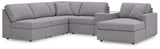 Sam's Furniture - Ashley Furniture - Modmax Sectional - 6-Piece Sectional with Chaise and Storage Console / Granite - 92104S22