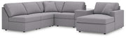 Sam's Furniture - Ashley Furniture - Modmax Sectional - 6-Piece Sectional with Chaise and Storage Console / Granite - 92104S22