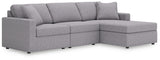Sam's Furniture - Ashley Furniture - Modmax Sectional - RAF 3-Piece Sectional with Chaise / Granite - 92104S18
