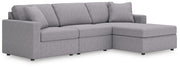 Sam's Furniture - Ashley Furniture - Modmax Sectional - RAF 3-Piece Sectional with Chaise / Granite - 92104S18