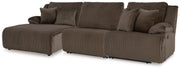 Sam's Furniture - Ashley Furniture - Top Tier Sectional - 3-Piece Sofa Chaise Sectional / Chocolate - 92705S11