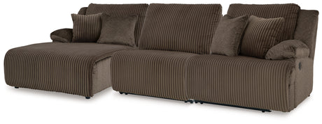 Sam's Furniture - Ashley Furniture - Top Tier Sectional - 3-Piece Sofa Chaise Sectional / Chocolate - 92705S11
