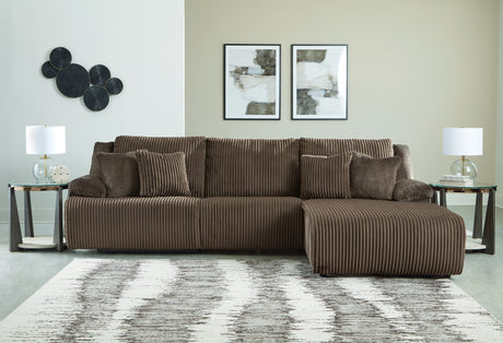 Sam's Furniture - Ashley Furniture - Top Tier Sectional - 3-Piece Sectional Sofa Chaise / Chocolate - 92705S6