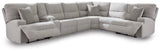 Sam's Furniture - Ashley Furniture - Acklen Place Sectional - 7-Piece Power Sectional Reclining Sofa with Storage Console / Pewter - 93605S20