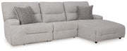Sam's Furniture - Ashley Furniture - Acklen Place Sectional - 3-Piece Power Reclining Sectional / Pewter - 93605S6