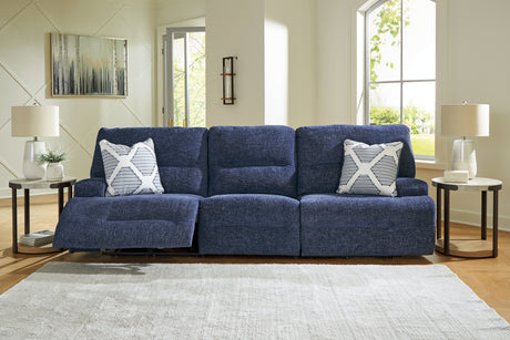 Sam's Furniture - Ashley Furniture - Acklen Place Sectional - 3-Piece Power Reclining Sectional Sofa / Navy - 93607S18