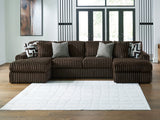 Sam's Furniture - Ashley Furniture - Midnight-Madness Sectional - RAF 3-Piece Sectional with Chaise / Chocolate - 98104S5
