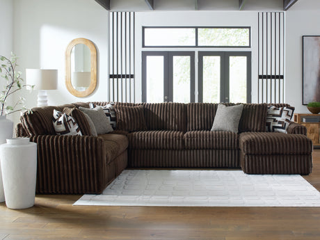 Sam's Furniture - Ashley Furniture - Midnight-Madness Sectional - LAF 4-Piece Sectional with Chaise / Chocolate - 98104S3