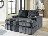 Sam's Furniture - Ashley Furniture - Midnight-Madness Living Room - Oversized Chaise / Gunmetal - 9810515