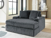 Sam's Furniture - Ashley Furniture - Midnight-Madness Living Room - Oversized Chaise / Gunmetal - 9810515
