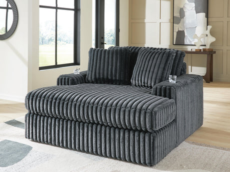 Sam's Furniture - Ashley Furniture - Midnight-Madness Living Room - Oversized Chaise / Gunmetal - 9810515