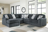 Sam's Furniture - Ashley Furniture - Midnight-Madness Sectional - RAF 5-Piece Sectional with Chaise / Gunmetal - 98105S22