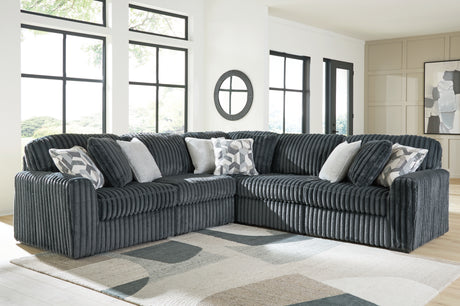 Sam's Furniture - Ashley Furniture - Midnight-Madness Sectional - RAF 5-Piece Sectional / Gunmetal - 98105S27