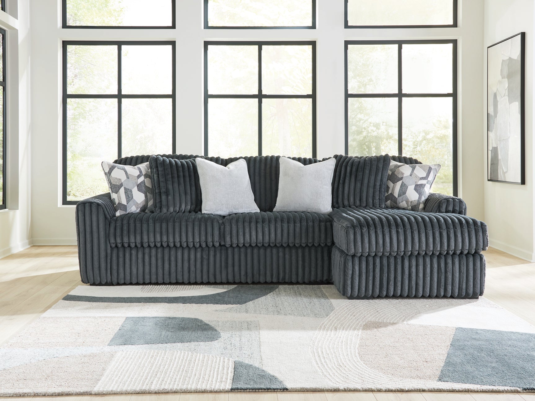 Sam's Furniture - Ashley Furniture - Midnight-Madness Sectional - LAF 2-Piece Sectional Sofa Chaise / Gunmetal - 98105S3