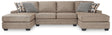 Sam's Furniture - Ashley Furniture - Cannonbrook Sectional - RAF 3-Piece Sectional with Chaise / Nutmeg - 98201S3
