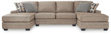 Sam's Furniture - Ashley Furniture - Cannonbrook Sectional - RAF 3-Piece Sectional with Chaise / Nutmeg - 98201S3