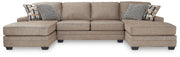 Sam's Furniture - Ashley Furniture - Cannonbrook Sectional - RAF 3-Piece Sectional with Chaise / Nutmeg - 98201S3