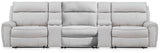 Sam's Furniture - Ashley Furniture - Social Pointe Sectional - 5-Piece Reclining Sectional with Storage Consoles / Pearl/Ash - PC98802S39