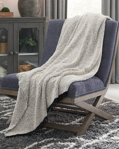 Sam's Furniture - Ashley Furniture - Leonita Throw - Throw / Black/White - A1000769T