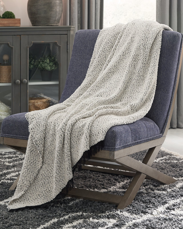 Sam's Furniture - Ashley Furniture - Leonita Throw - Throw / Black/White - A1000769T
