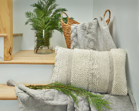 Sam's Furniture - Ashley Furniture - Standon Pillows - Pillow / Gray/White - A1001005P