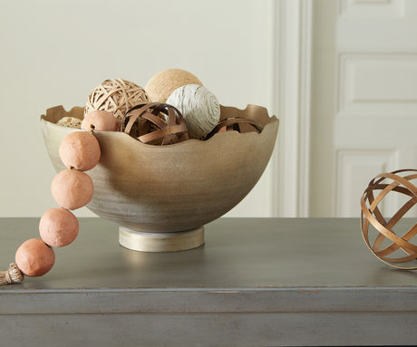Sam's Furniture - Ashley Furniture - Maura Bowl - Bowl / Antique Gold Finish - A2000594