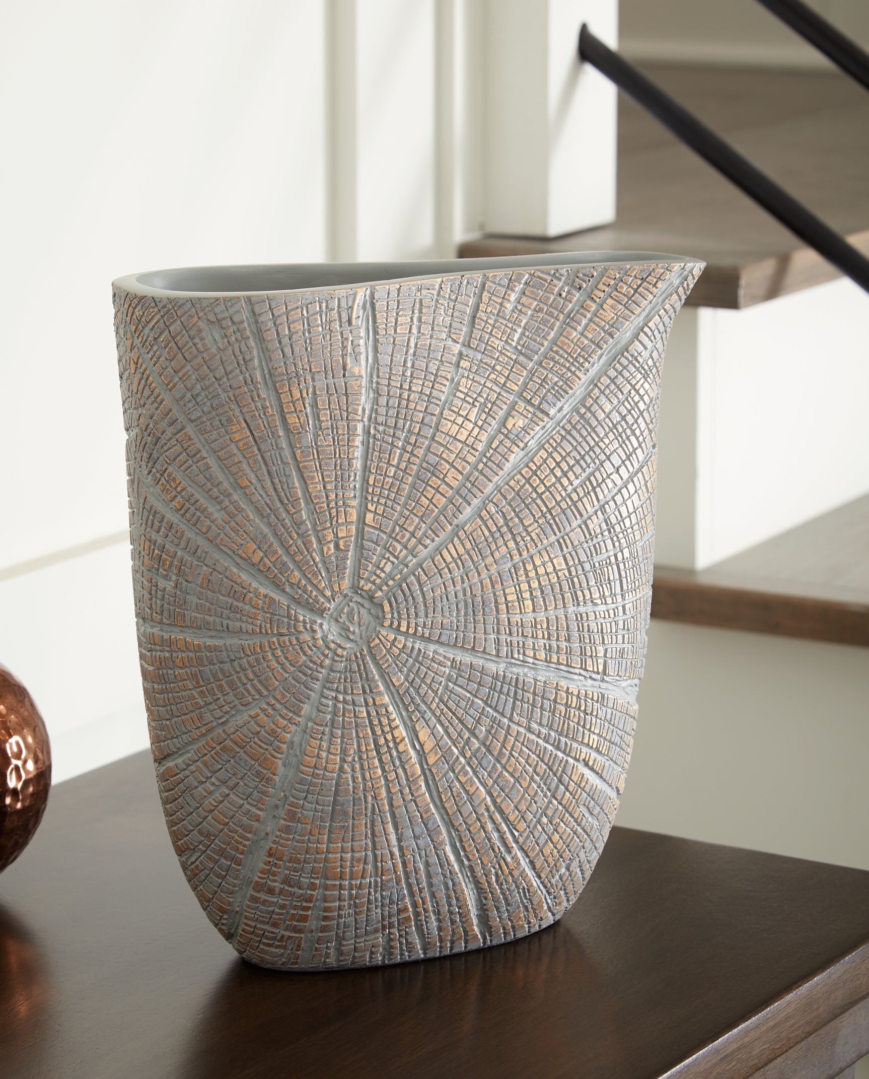 Sam's Furniture - Ashley Furniture - Ardenley Vase - Vase (2/CS) / Antique Gold Finish - A2000607