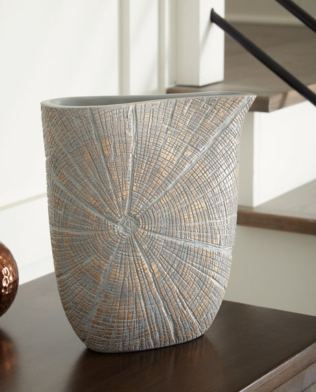 Sam's Furniture - Ashley Furniture - Ardenley Vase - Vase (2/CS) / Antique Gold Finish - A2000607